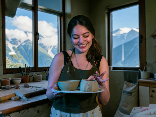 Clay Enthusiast in a Studio 